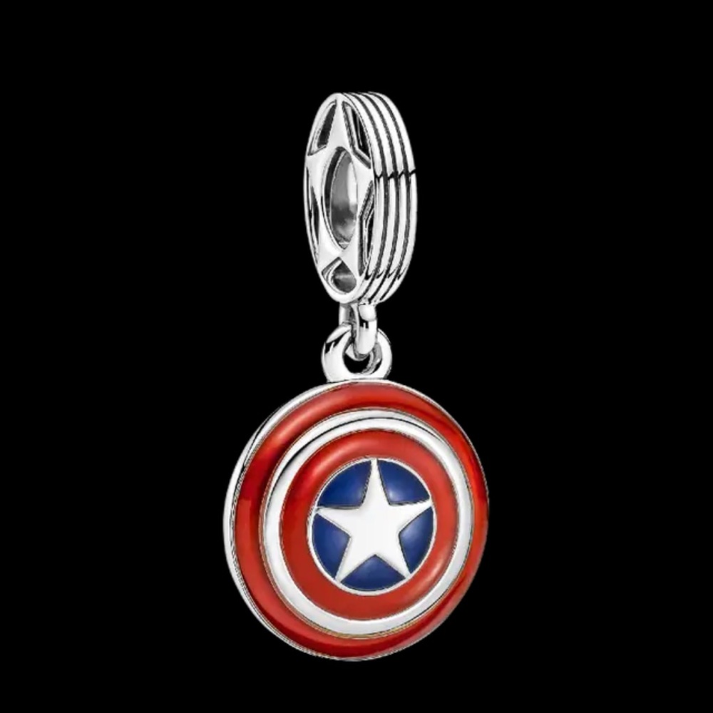 Pandora Marvel The Avengers Captain America Shield Dangle Charm
